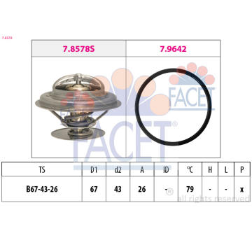 Termostat, chladivo FACET 7.8578