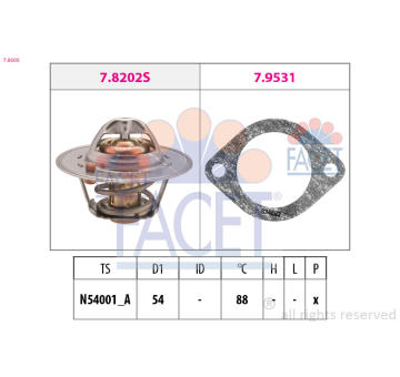 Termostat, chladivo FACET 7.8600