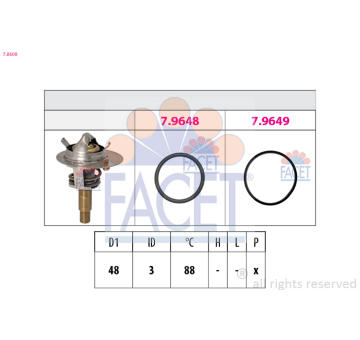 Termostat, chladivo FACET 7.8609