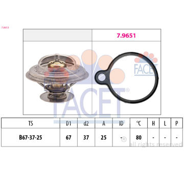 Termostat, chladivo FACET 7.8613
