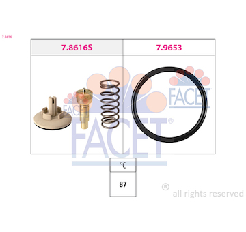 Termostat, chladivo FACET 7.8616