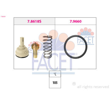 Termostat, chladivo FACET 7.8618