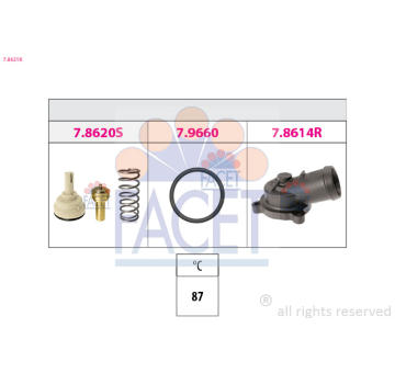 Termostat, chladivo FACET 7.8621K