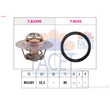 Termostat, chladivo FACET 7.8630