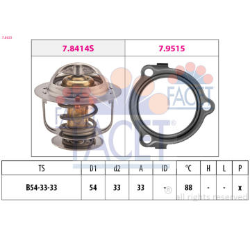 Termostat, chladivo FACET 7.8633