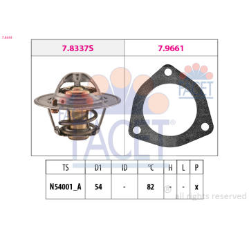 Termostat, chladivo FACET 7.8644
