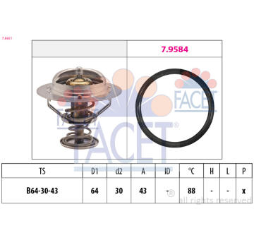 Termostat, chladivo FACET 7.8651