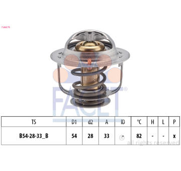 Termostat, chladivo FACET 7.8657S