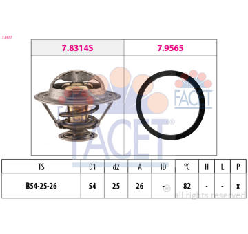 Termostat, chladivo FACET 7.8677