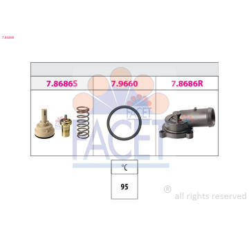 Termostat, chladivo FACET 7.8686K