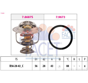 Termostat, chladivo FACET 7.8688