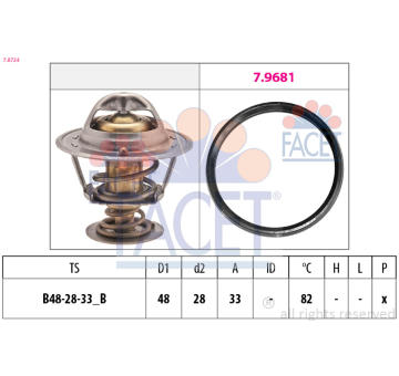 Termostat, chladivo FACET 7.8724