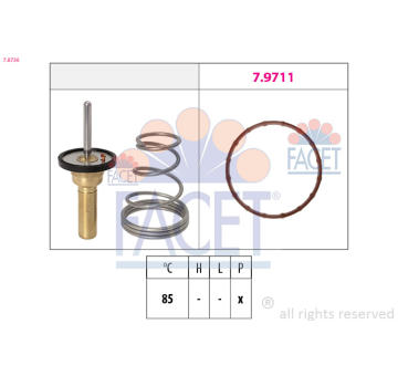 Termostat, chladivo FACET 7.8736