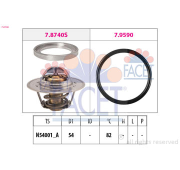 Termostat, chladivo FACET 7.8740