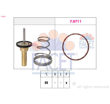 Termostat, chladivo FACET 7.8798