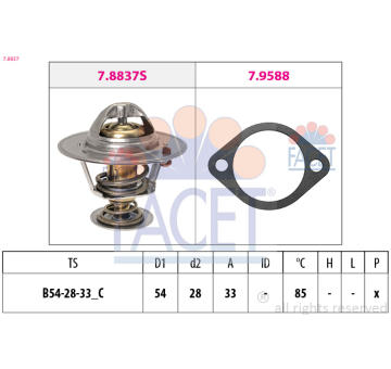 Termostat, chladivo FACET 7.8837