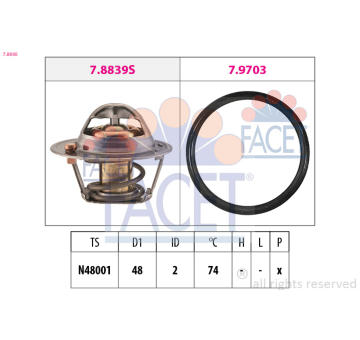 Termostat, chladivo FACET 7.8840