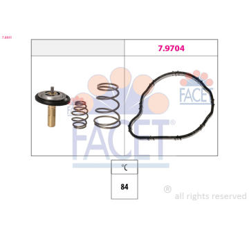 Termostat, chladivo FACET 7.8841