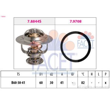 Termostat, chladivo FACET 7.8844