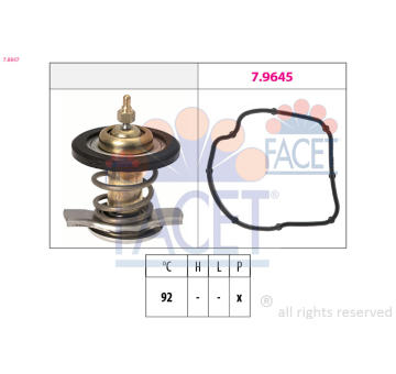 Termostat, chladivo FACET 7.8847