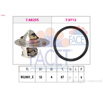 Termostat, chladivo FACET 7.8850