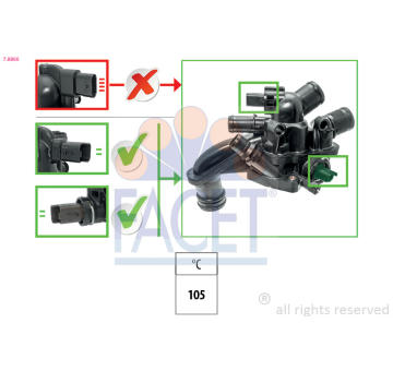 Termostat, chladivo FACET 7.8866