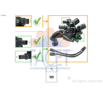 Termostat, chladivo FACET 7.8866K