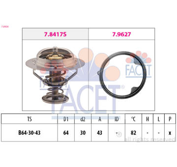 Termostat, chladivo FACET 7.8926