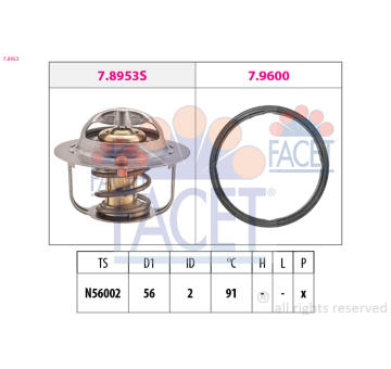 Termostat, chladivo FACET 7.8953