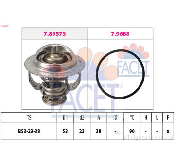 Termostat, chladivo FACET 7.8957