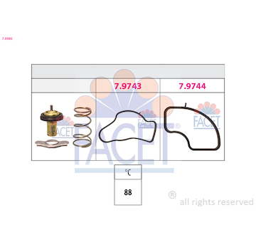 Termostat, chladivo FACET 7.8986
