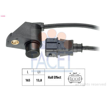 Snímač, poloha vačkového hřídele FACET 9.0242