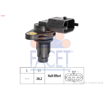 Snímač, poloha vačkového hřídele FACET 9.0695
