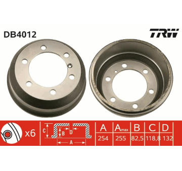 Brzdový buben TRW DB4012