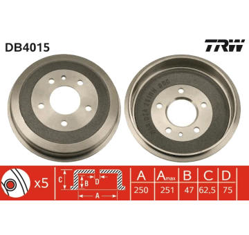 Brzdový buben TRW DB4015