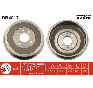 Brzdový buben TRW DB4017