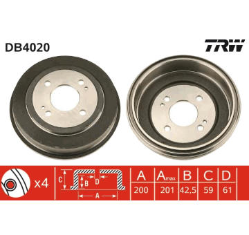 Brzdový buben TRW DB4020