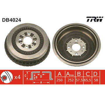 Brzdový buben TRW DB4024