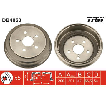 Brzdový buben TRW DB4060