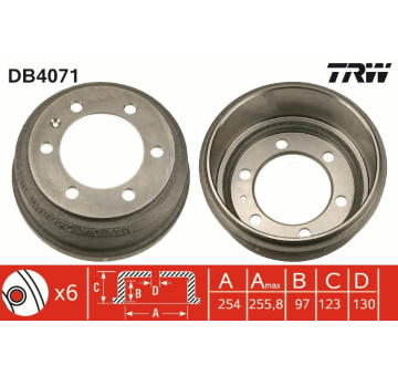 Brzdový buben TRW DB4071