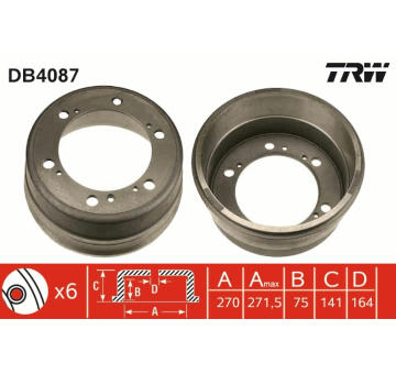 Brzdový buben TRW DB4087