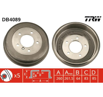 Brzdový buben TRW DB4089