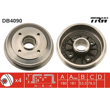 Brzdový buben TRW DB4090