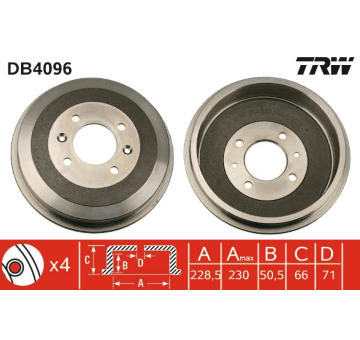 Brzdový buben TRW DB4096