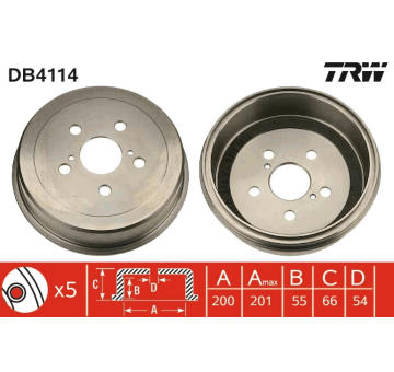 Brzdový buben TRW DB4114