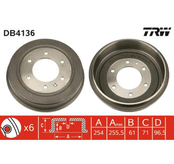 Brzdový buben TRW DB4136