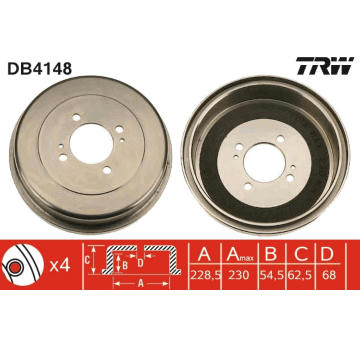 Brzdový buben TRW DB4148