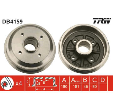 Brzdový buben TRW DB4159