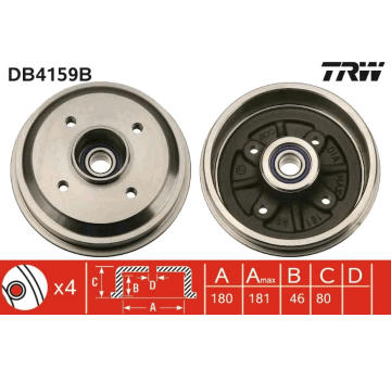 Brzdový buben TRW DB4159B