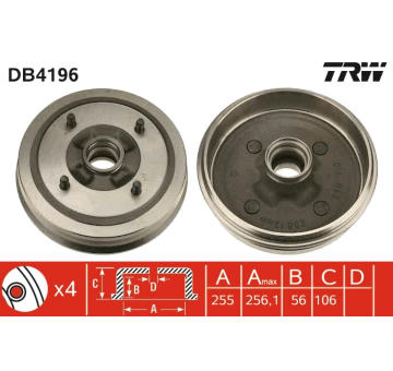 Brzdový buben TRW DB4196